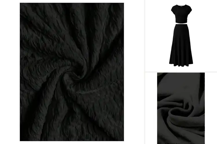 Detailed view of Best Black Skirt Sets: Chic Comfort for Every Occasion