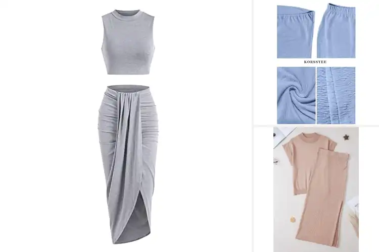 Detailed view of Best Bodycon Split Dress Sets