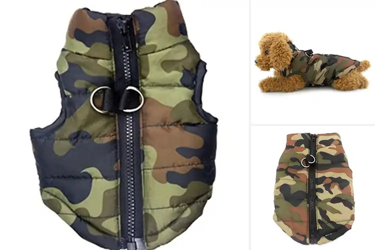 Detailed view of Best Camouflage Pattern Snow Vest For Tiny Dogs