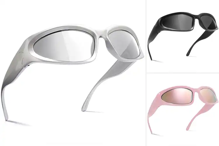 Detailed view of Best Chrome Wrap Sunglasses