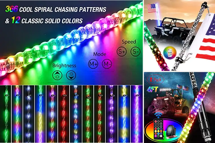 Detailed view of Best Dune Buggy LED Whips
