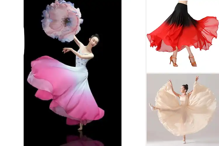 Detailed view of Best Gradient Color Dance Skirts