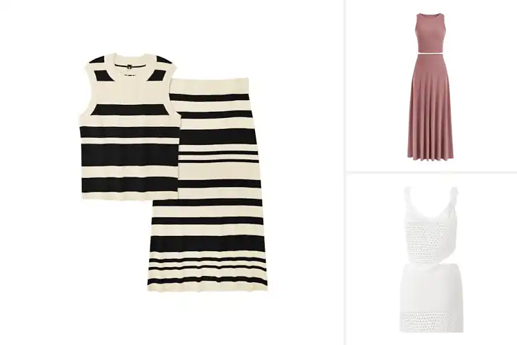 Detailed view of Best Lightweight Knit Skirt Set