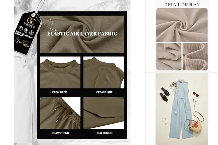 Detailed view of Best Mock Neck Two Piece Sets: 3 Must-Have Stylish Picks
