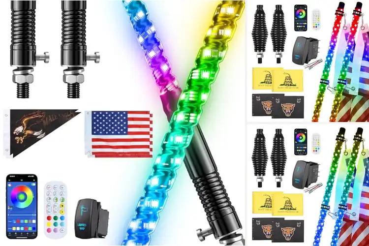 Detailed view of Best Multi-Color LED Whips
