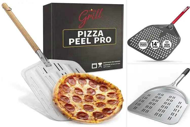 Detailed view of Best Perforated Design Pizza Peel: Bake Like a Pro