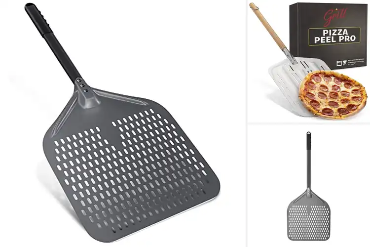 Detailed view of Best Perforated Pizza Peel For Crispy Bottoms