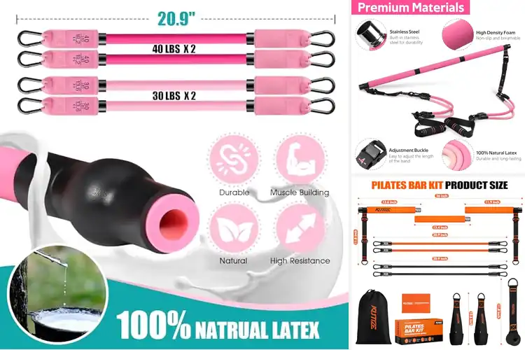 Detailed view of Best Pilates Bar Kits