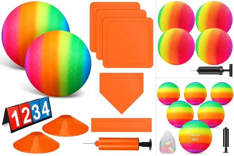 Detailed view of Best Rainbow Kickball Set