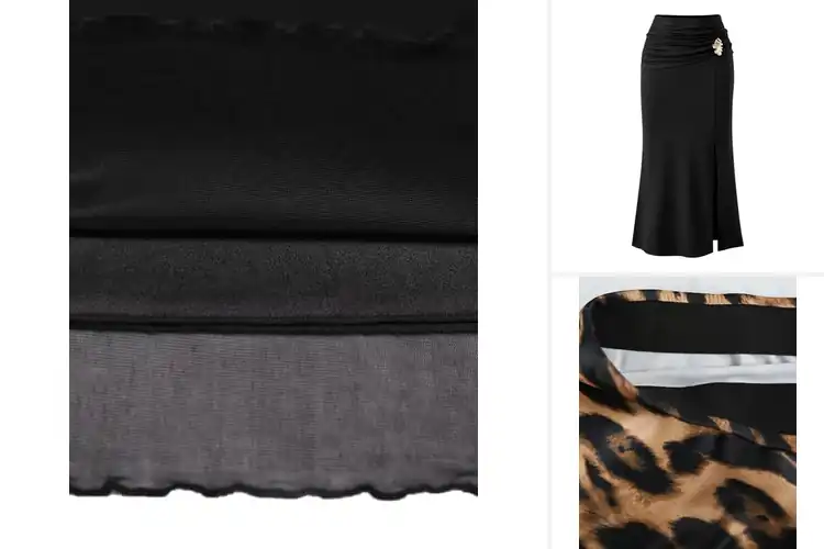 Detailed view of Best Side Slit Maxi Skirts