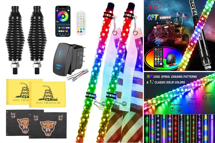 Detailed view of Best Truck LED Whips