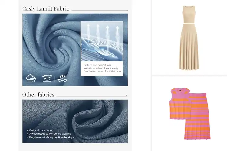 Detailed view of Best Two Piece Skirt Sets