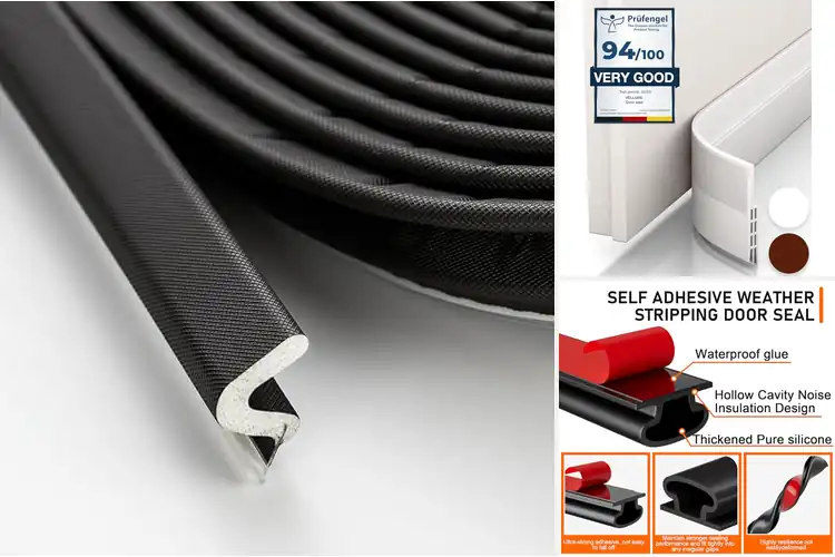 Detailed view of Best Weatherproof Door Strips Seal Gaps & Cut Energy Costs